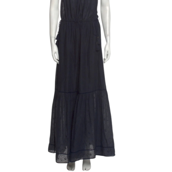 Ulla Johnson Peasant Slouchy Maxi Dress. Navy Blue. Size 0 - Picture 6 of 15